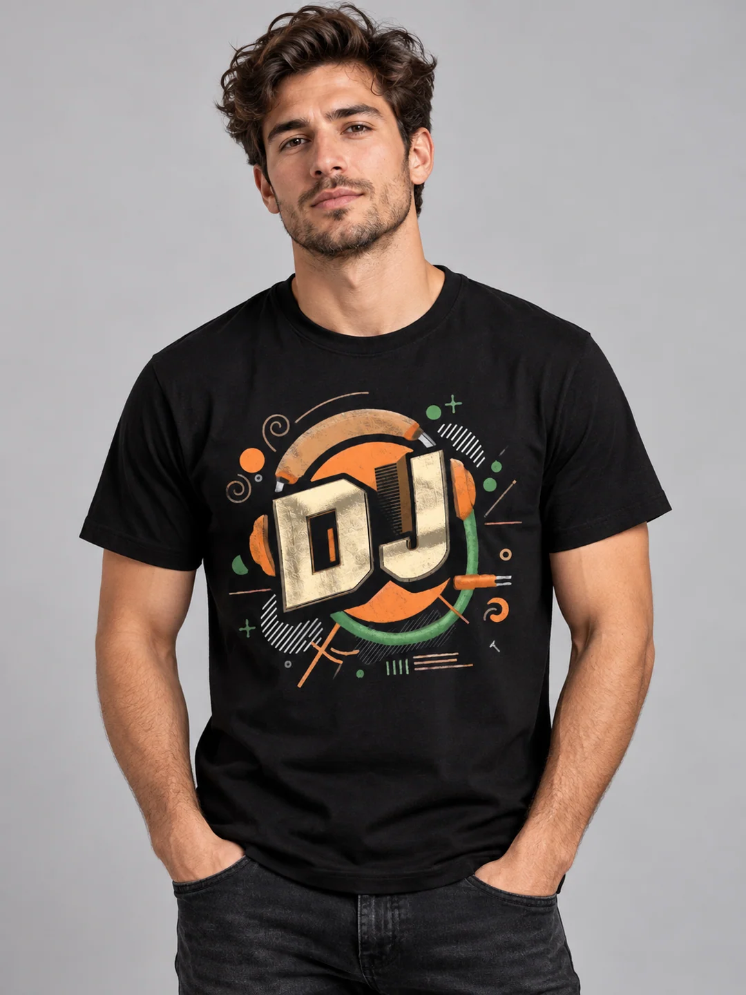 T-Shirts collection featuring DJ Headphones Graphic Mens T-Shirt Music Gift