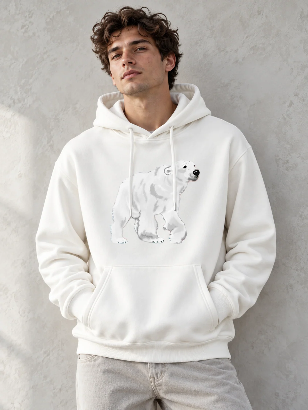 Hoodies collection featuring Polar Bear Graphic Print Mens Hoodie Casual Gift