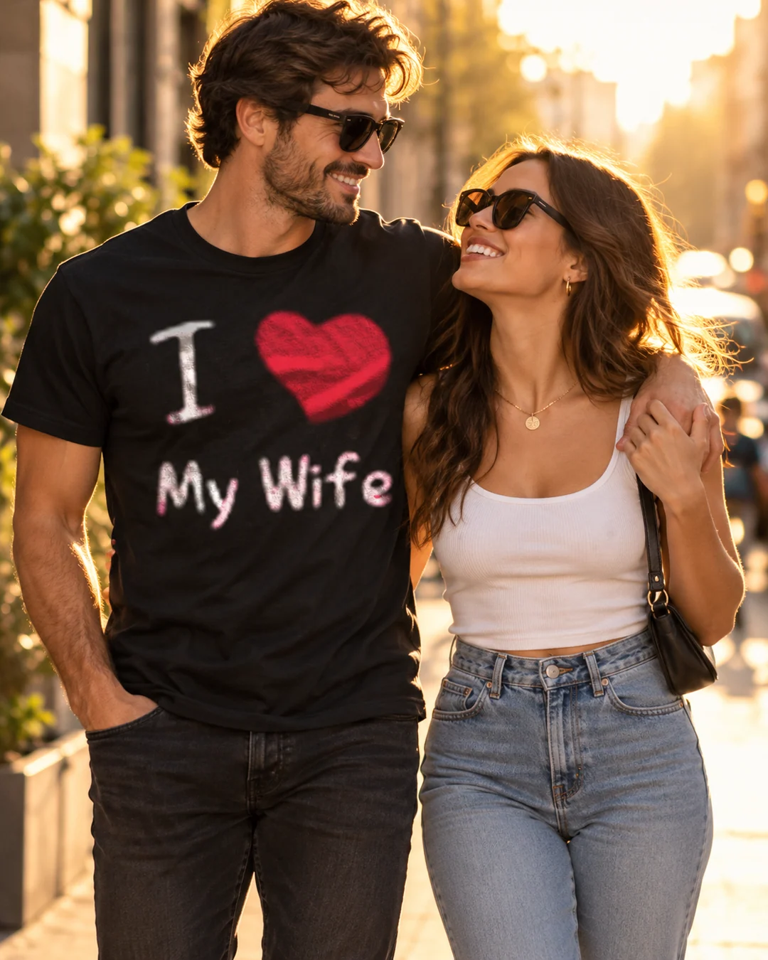 I Love My Wife Mens T-Shirt Husband Anniversary Gift Tee, styled for everyday streetwear